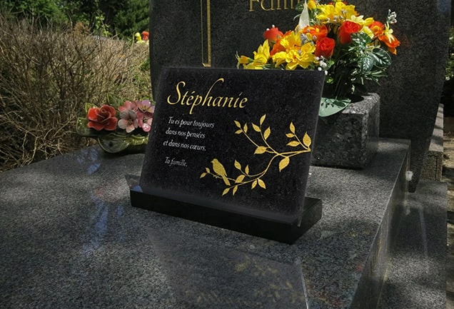 Demande spéciale plaque et socle Granite Noir Impala
