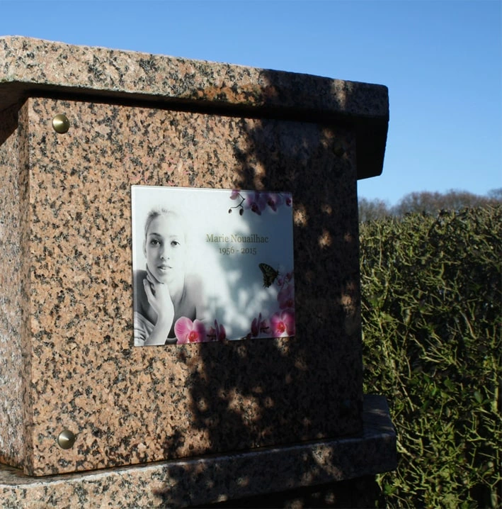 Plaque en verre fixation murale