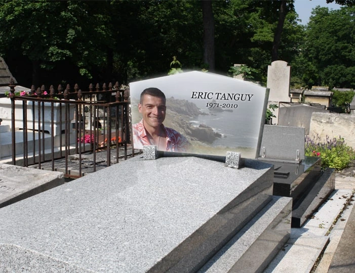 Plaque spéciale en verre monument funéraire