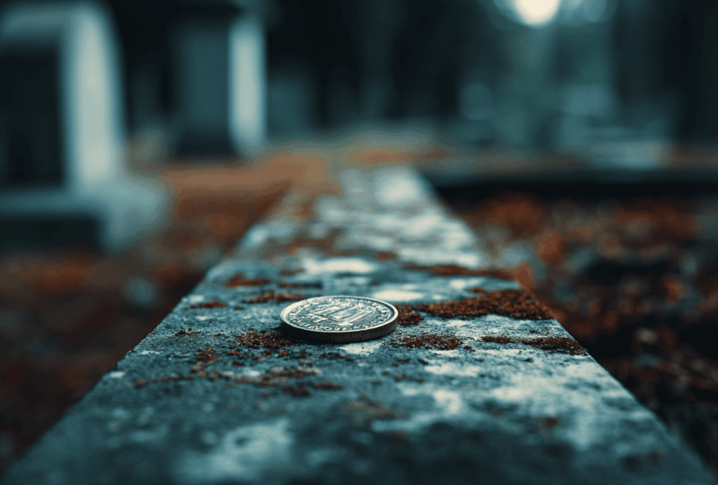 Que signifie laisser une pièce de monnaie sur une tombe ?